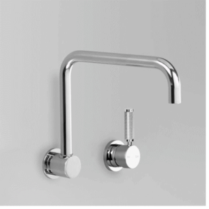 Astra Walker - Assemble Knurled Icon + Lever - A68.28.48.V2.KN - Wall Set with 258mm Swivel Spout - Chrome