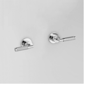 Astra Walker - Assemble Knurled Icon + Lever - A68.49.KN - Wall Tap Set with Knurled Handles - Chrome