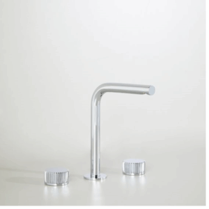 Astra Walker - Assemble Dial - A81.00.V6 - Basin Set with Reeded Handles & 155mm Swivel Spout - Chrome
