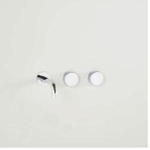 Astra Walker - Assemble Dial - A81.06.O.V6 - Offset Wall Set with Reeded Handles, 200mm Spout - Chrome
