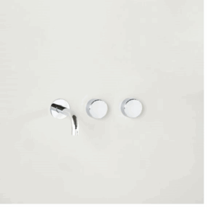 Astra Walker - Assemble Dial -  A81.06.O.V8 - Offset Wall Set with Round Dial Handles, 200mm Spout - Chrome