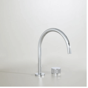 Astra Walker - Assemble Dial - A81.07.V6.69.V5 - Hob Set with Knurled Progressive Mixer & 205mm Swivel Spout - Chrome