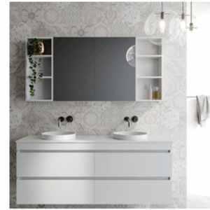 Rifco - Allure - ALD15C2 - Double Drawer Vanity with Ceramic Top 1500mm