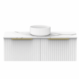 ADP - Ashley - ASHFA1200WHC - Wall Hung Vanity 1200mm, Centre - Matte White