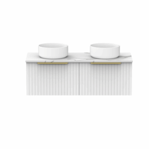 ADP - Ashley - ASHFA1200WHD - Wall Hung Vanity 1200mm, Double - Matte White