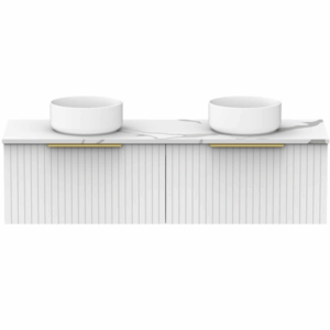 ADP - Ashley - ASHFA1500WHD - Wall Hung Vanity 1500mm, Double - Matte White