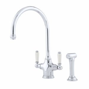 Shaws by Perrin & Rowe - Ribble - AUSH.4360 - Kitchen Mixer Tap with Spray Rinse - Chrome