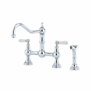Shaws by Perrin & Rowe - Hambleton - AUSH.4756CPWPC - Kitchen Mixer Tap with Spray Rinse - Chrome