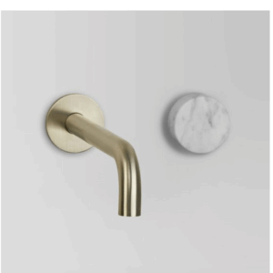Astra Walker - Assemble - A81.05.48.V3.01 - Wall Set with Mixer & Marble Handle - Brushed Platinum