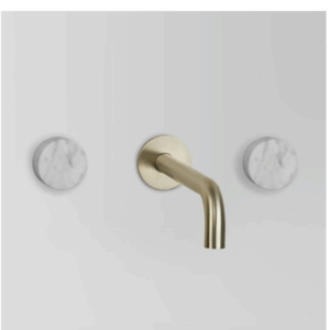 Astra Walker - Assemble - A81.05.V3.01 - Wall Set with Marble Handle - Brushed Platinum