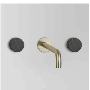Astra Walker - Assemble - A81.05.V4.01 - Wall Set with Marble Handle - Brushed Platinum