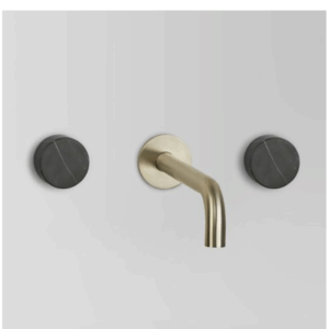 Astra Walker - Assemble - A81.06.V4.01 - Wall Set with Marble Handle - Brushed Platinum