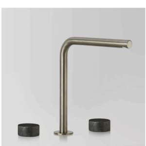 Astra Walker - Assemble - A81.07.V9.V4.01- Hob Set with Marble Handle - Brushed Platinum
