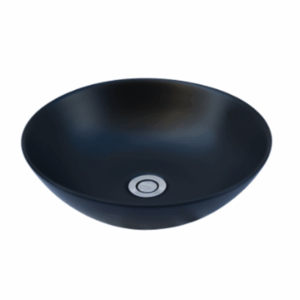 Rifco - Aura - B14B - Ceramic Round Above Counter Basin - Matte Black
