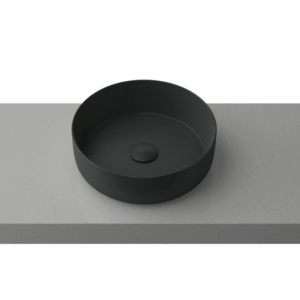 Timberline - Allure - ALLU-BS-360-BKM-U - Round Above Counter Ceramic Basin - Black Matte