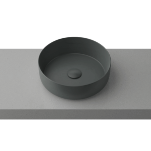 Timberline - Allure - ALLU-BS-360-GM-U - Round Above Counter Ceramic Basin - Grey Matte