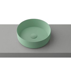 Timberline - Allure - ALL-BS-360-MM-U - Round Above Counter Ceramic Basin -Mint Matte