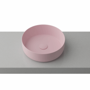 Timberline - Allure - ALLU-BS-360-PM-U - Round Above Counter Ceramic Basin - Pink Matte