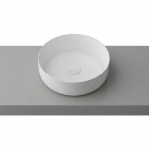 Timberline - Allure - ALL-BS-360-WG-S - Round Above Counter Ceramic Basin - White Gloss