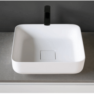 KasKadeStone - Bonn 400 - BONN400 -Square Bench Basin 400 - Matte White