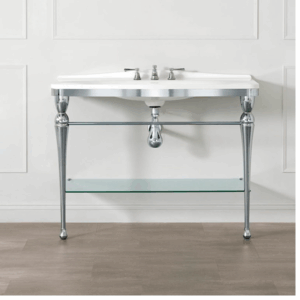 Victoria + Albert - Candella 114 - CAN-114-3TH-PC - Washstand - Polished Chrome / White