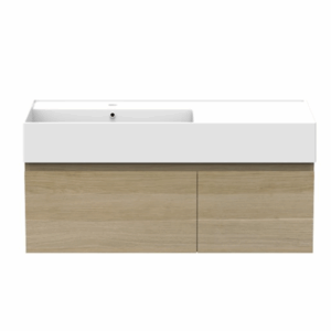 ADP - Capri - CAPFA1000WHL/R - Wall Hung Vanity 1000mm, Offset