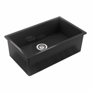 Abey - Chambord Constance - CONSTANCE-4B - Large Bowl Fireclay Kitchen Sink - Black