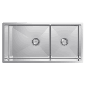 Abey - Piazza - CR500D - Double Square Bowl Sink