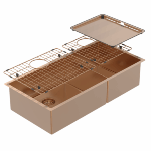 Abey - Piazza - CR500DCO - One & 3/4 Square Bowl Sink - Artisan Copper