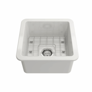 Turner Hastings - Cuisine - CU46FS - 46 x 46 Inset / Undermount Fine Fireclay Sink - White Gloss