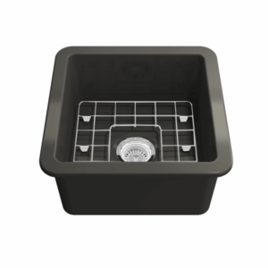 Turner Hastings - Cuisine - CU46FS-MB - 46 x 46 Inset / Undermount Fine Fireclay Sink - Matte Black