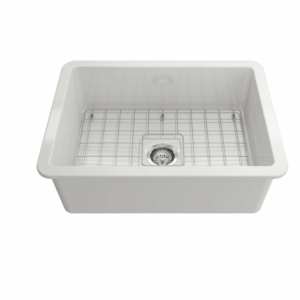Turner Hastings - Cuisine - CU68FS - 68 x 48 Inset / Undermount Fine Fireclay Sink - White Gloss