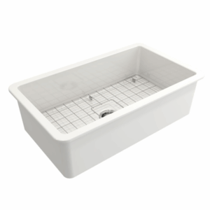 Turner Hastings - Cuisine - CU81FS - 81 x 48 Inset / Undermount Fine Fireclay Sink - White Gloss