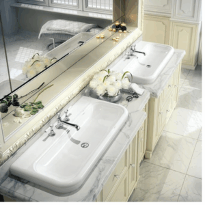 Victoria + Albert - Lario 100 Solo - DB-LAR-3TH-100-IO - Recessed Basin - White
