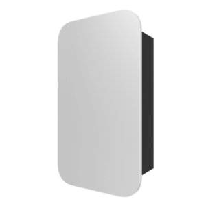 Rifco - Derwent - D450 - Single Door Mirror Cabinet 450mm - White Gloss