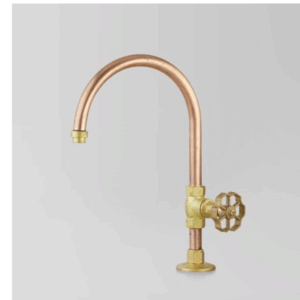 Astra Walker - Eden - A11.40 - Pillar Tap with Brass Handle - Natural Copper