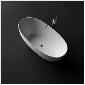 KasKadeStone - Felicity - FELICITY1500MATWHITE - Freestanding Oval Stone Bath 1500 - Matte White