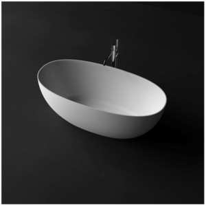 KasKadeStone - Felicity - FELICITY1600MATWHITE - Freestanding Oval Stone Bath 1600 - Matte White