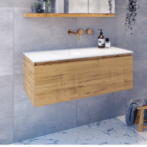 Rifco - Genesis - GN9O - Single Drawer Timber Vanity with Optimum Top 900mm