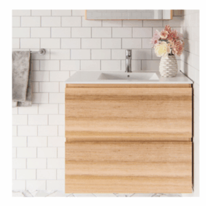Rifco - Genesis Ensuite - GNE7C - Double Drawer Ensuite Timber Vanity with Ceramic Top 750mm