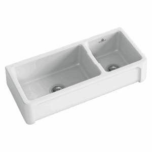 Abey - Chambord Henri - HENRI-3W - 1 and 1/2 Bowl Ceramic Basin