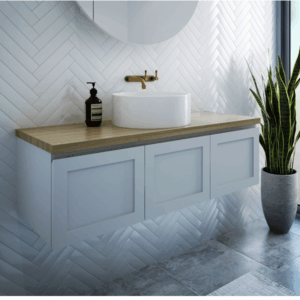 Rifco - Hamilton - HL12T1 - Triple Drawer Vanity with Timber Top 1200mm