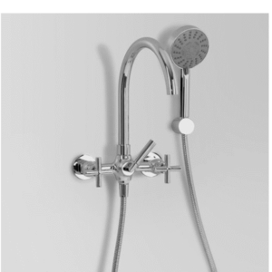 Astra Walker - Icon   - A67.20.V2.00 - Wall Mounted Bath Mixer with Multi Function Hand Shower - Chrome
