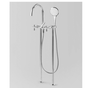Astra Walker - Icon   - A67.22.V2.00 - Floor Mounted Bath Mixer with Multi Function Hand Shower - Chrome