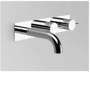 Astra Walker - Icon - A69.06.OBP.00 - Wall Set on Backplate Offset with 200mm Spout - Chrome