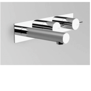Astra Walker - Icon - A69.06.OBP.V2.00 - Wall Set on Backplate Offset with 200mm Spout - Chrome