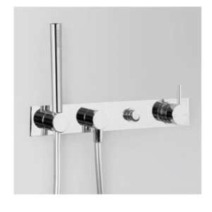 Astra Walker - Icon - A69.48.42.V4.00 - Wall Set with Multi Function Hand Shower on Backplate- Chrome