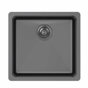 Abey - Laundry - LT120BP - 45 Litre Single Bowl with Overflow - Black Pearl Stainless Steel