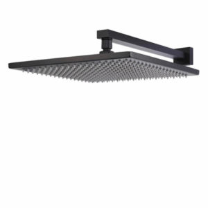 Meir - MA0103 - Square Wall Shower, 300mm Rose - Matte Black