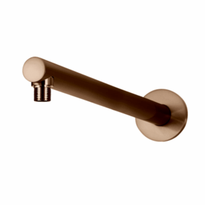 Meir - MA02-400-PVDBZ - Round Wall Shower Arm 400mm - PVD Lustre Bronze